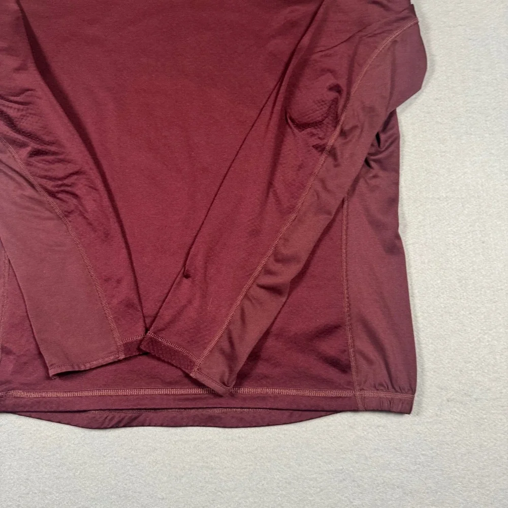Adidas Energy Running Climawarm Hoodie Maroon Burgundy Mens Large Long Sleeve